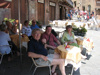 Relaxing in the bar on the Piazza del Campo